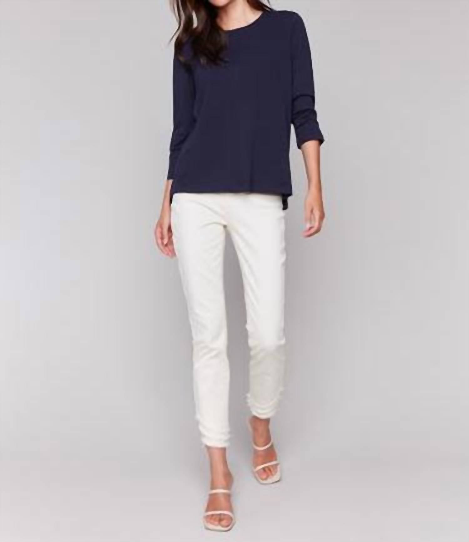 Charlie B - Organic Cotton Slub 3/4 Sleeve Top