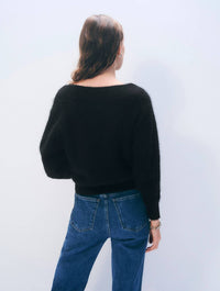 White + Warren - Brushed Cashmere Off The Shoulder Top