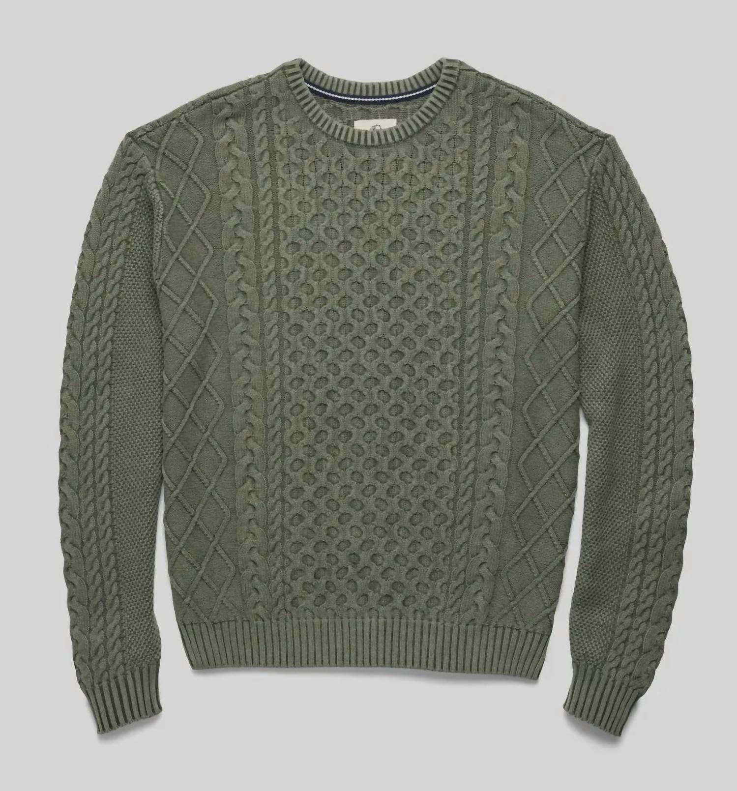 Surfside Supply Men's Edward Eddie Knit Sweater in lichen green - men's sweater