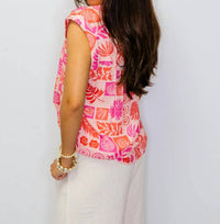 Fate - Tropical Button Up Top