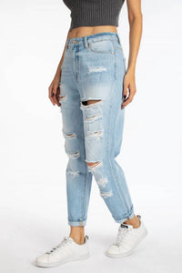 Kancan - Distressed Mom Jeans