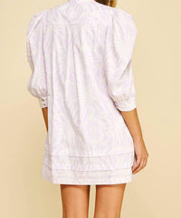Pinch - Emily Floral Print Pintuck Mini Dress
