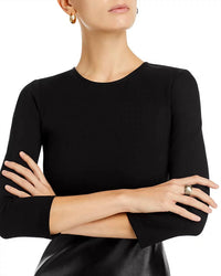 L'Agence - Franci Leather Ponte Dress