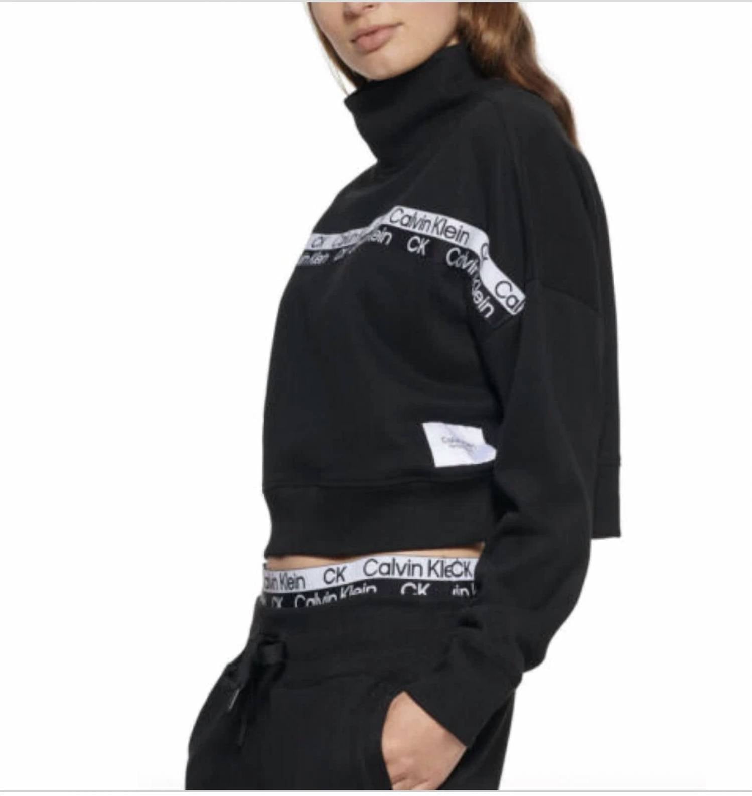 Calvin Klein - Activewear Performance Double-stripe Logo Pullover Top
