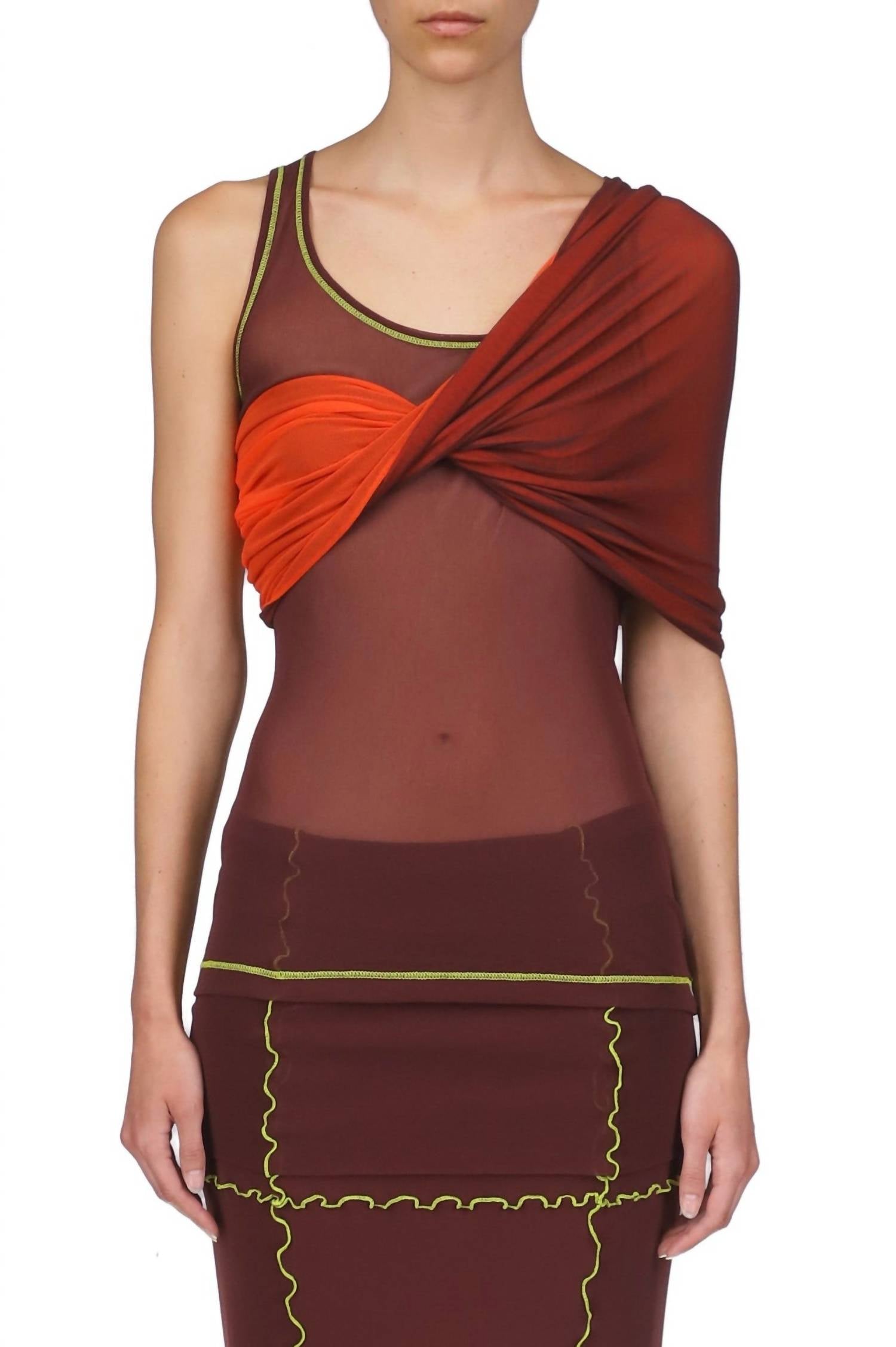 Marina Moscone - Stretchy Small Twist Tube Top