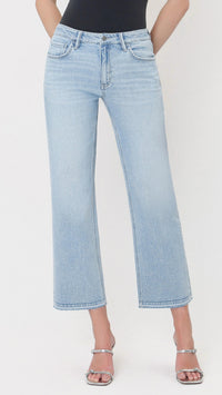 Vervet By Flying Monkey - Mid Rise Crop Slim Wide Leg Jeans