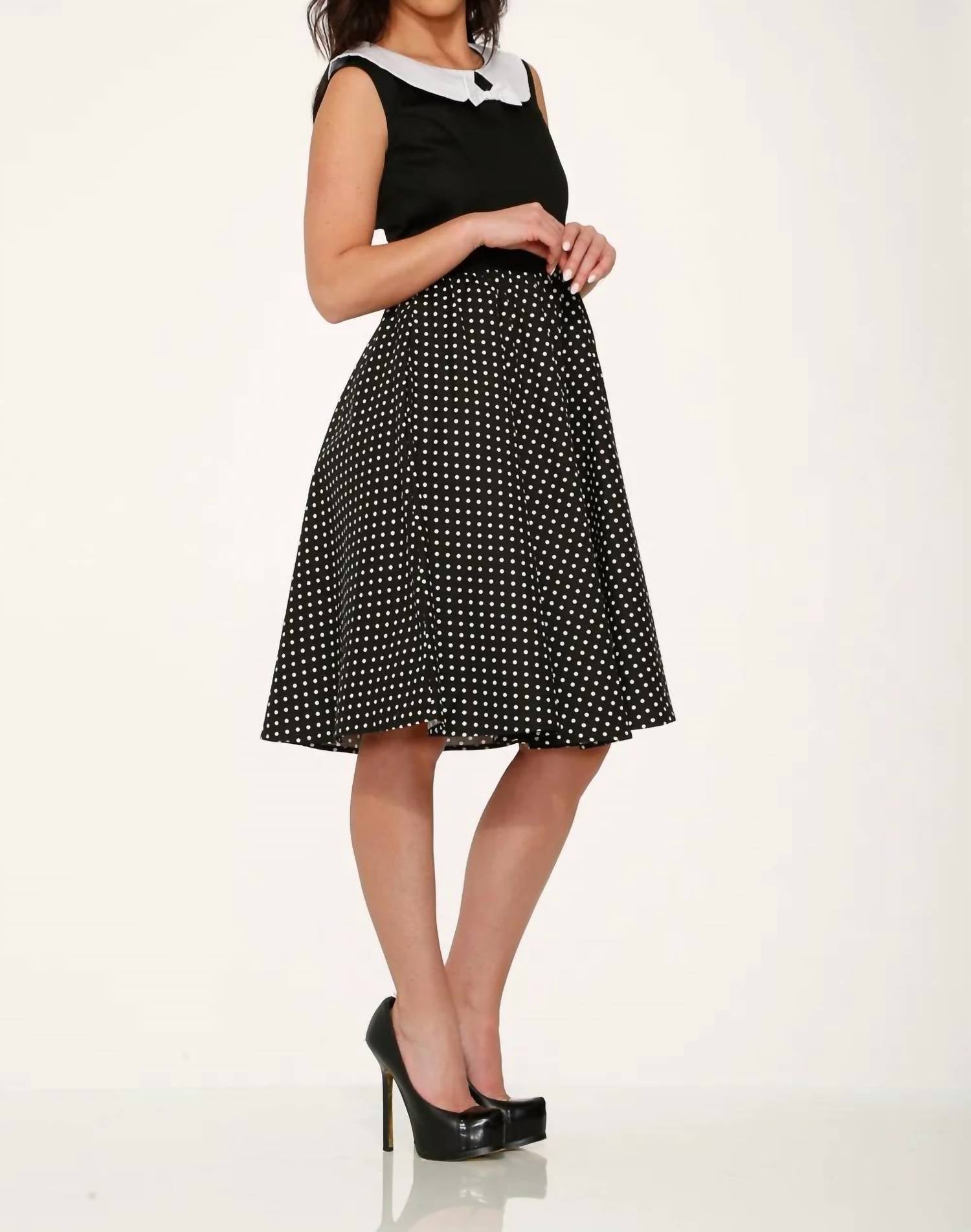 Orchid Bloom - Polka Dot Swing Dress