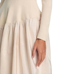 JONATHAN SIMKHAI Angela Long Sleeve Midi Dress in sand - women's dress - view 5