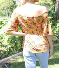 Ricki'S - Off Shoulder Shirred Floral Top
