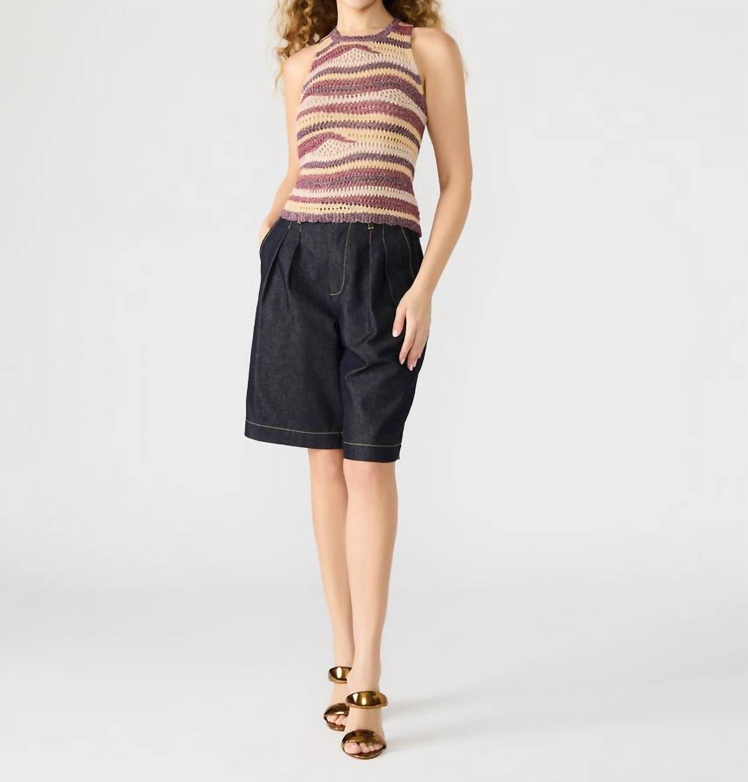 STEVE MADDEN Hannah Tank Top in rust - women's tank top - detail view