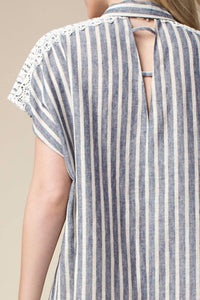 Kori - Embellished Boyfriend Shirt Mini Dress