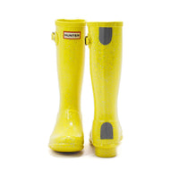 HUNTER Girls Giant Glitter Rain Boots in illuminating yellow - kids' shoe - view 6