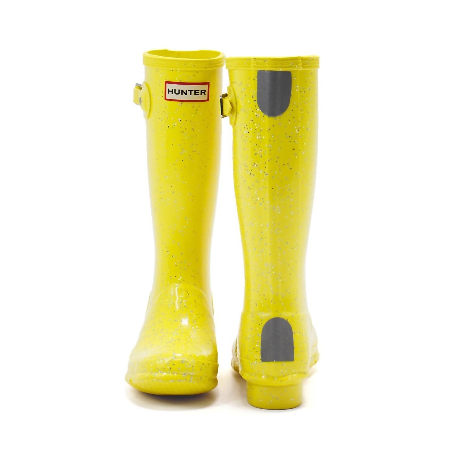 HUNTER Girls Giant Glitter Rain Boots in illuminating yellow - kids' shoe - view 6