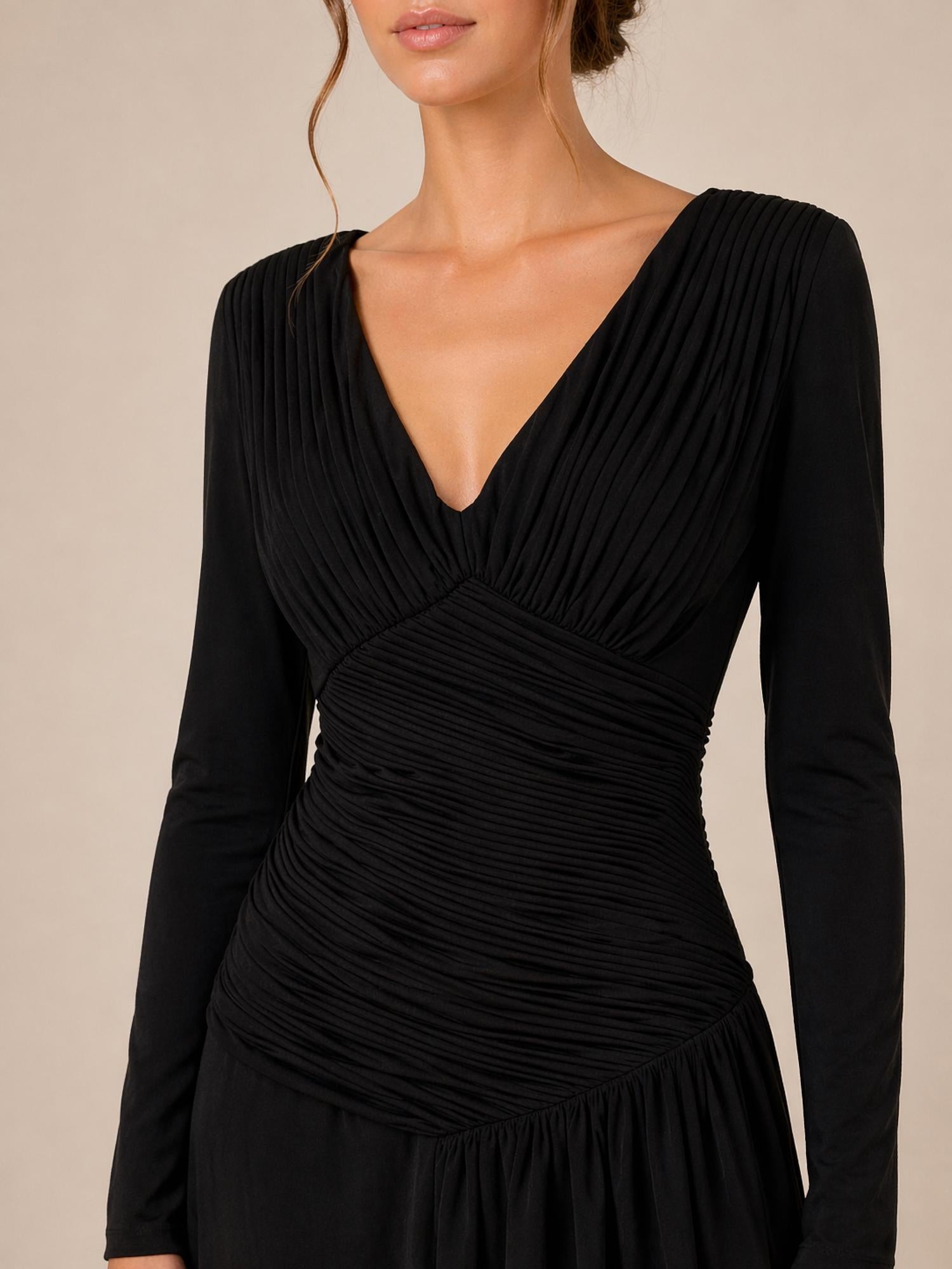 Ted Baker - Fulvia Pleated Long Sleeve V-neck Dress
