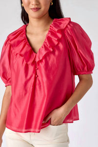 Crosby By Mollie Burch - Violet Puff Sleeves Top