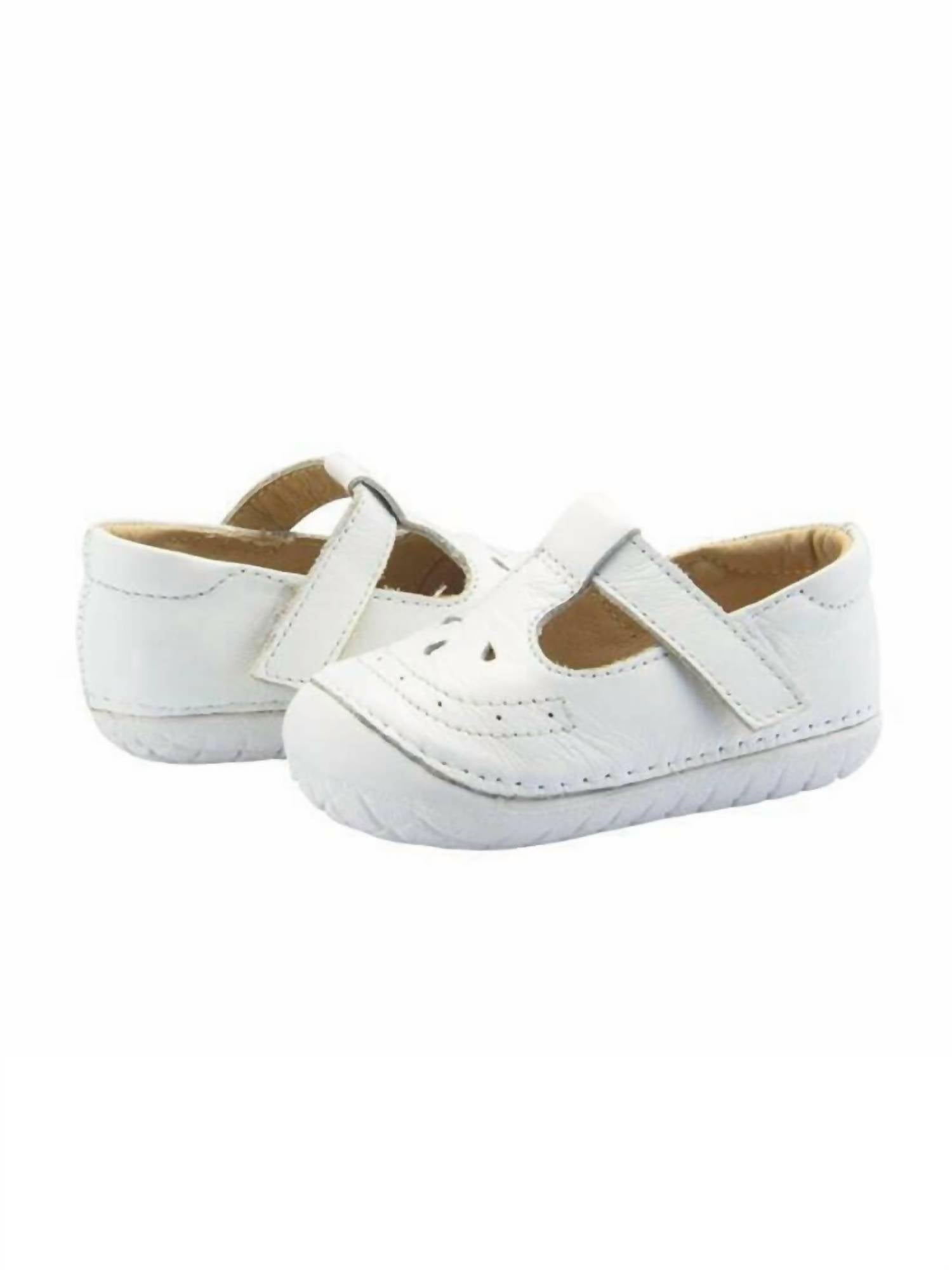 OLDSOLES Girl's Royal Pave Shoes in snow white sole - kids' shoe - alternate view