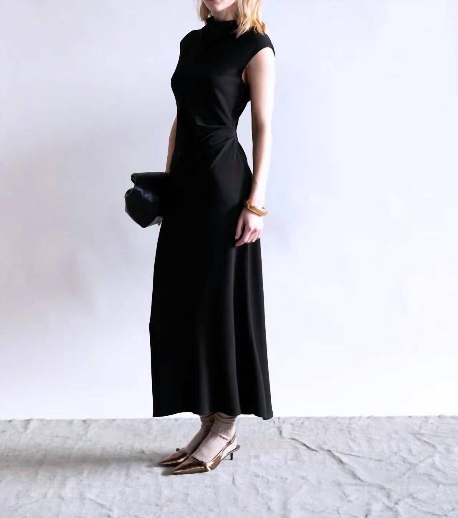 Psophia - Naia Clean Cut Draped Dress