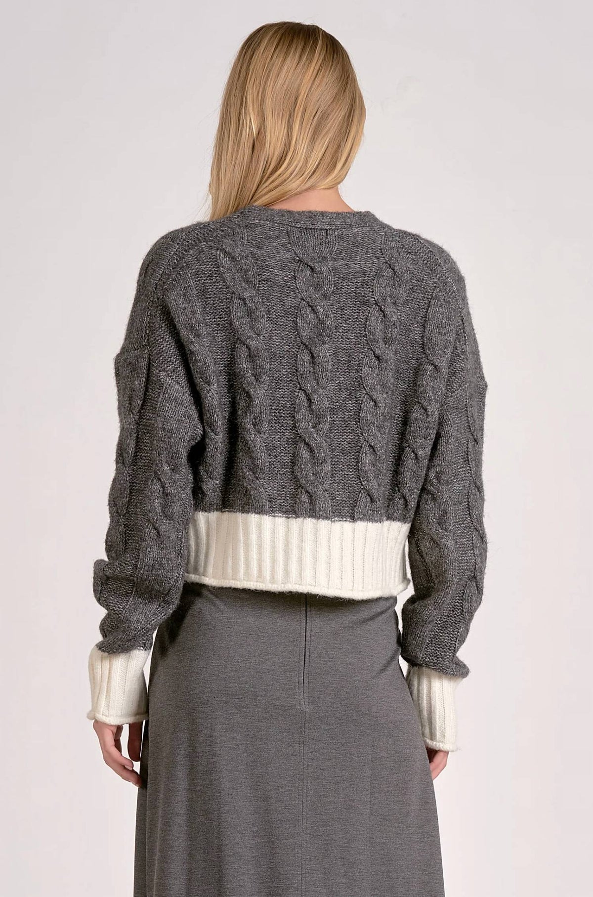 Elan - Logan Color Block Cardigan
