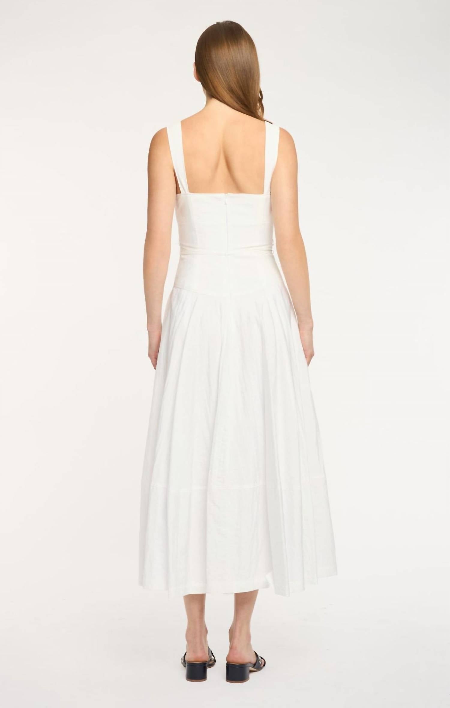 cinq a sept Jerome Midi Dress in white - women's dress - alternate view