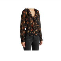 Paige - Nathalie Floral Silk Popover Blouse