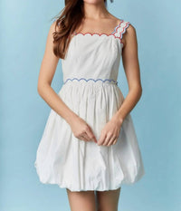 Peach Love - Scalloped Bubble Hem Mini Dress