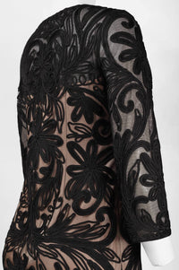 Sue Wong - Floral Embroidered Mesh Dress