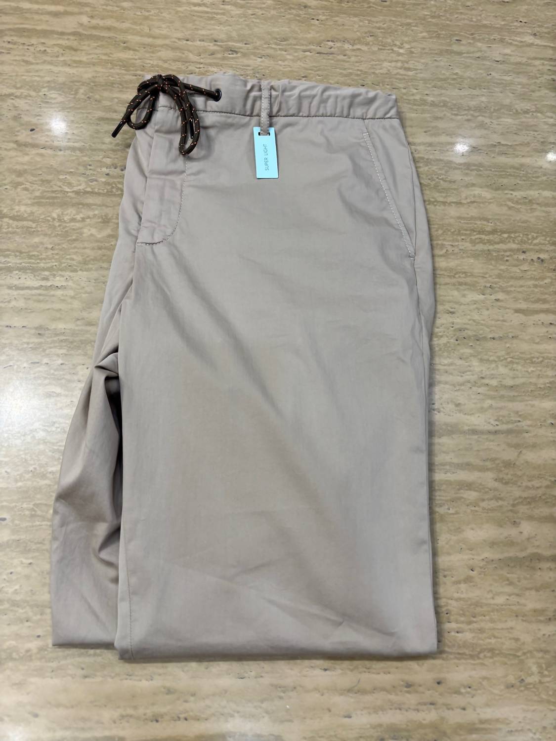 Alberto Men's Jump Draw String Pants in 530 khaki - men's pants