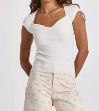 Dear John Denim - Demi Sweetheart Neck Ribbed Top