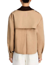 STEVE MADDEN Luisa Jacket in tan - women's jacket - detail view