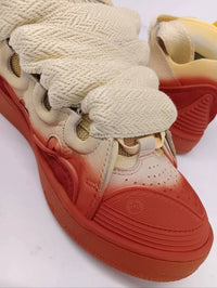 LANVIN Women's Curb Radiant Spray Effect Low Top Sneakers in yellow red - women's sneaker - view 9