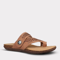 Mykos Women's Scarlett Toe Ring Sandal in brown - women's sandal - alternate view