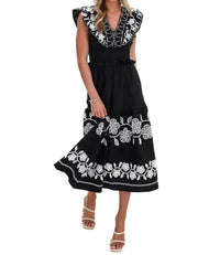 Strut & Bolt - Tell Me Everything Embroidery Midi Dress