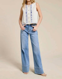 Flat White - Sea Garden Sleeveless Top