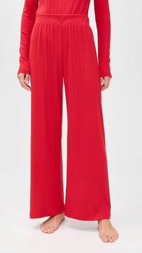 Z Supply Luxe Pointelle Pants in festive red 1 - women's pants - view 6