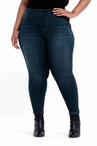 1822 Denim - High-rise Pull-on Skinny Ankle Jeans - Plus