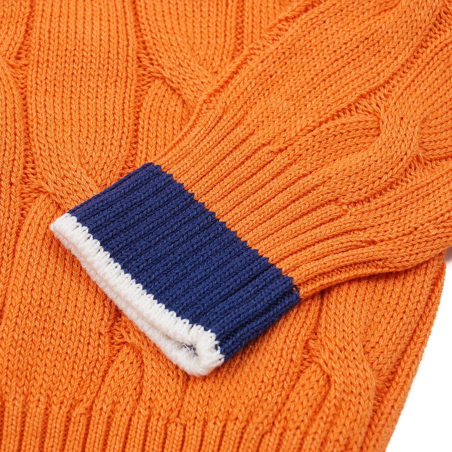 Luigi Borrelli Napoli - Men's Cable Knit Cotton Sweater