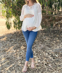 Liv Maternity - Swiss Dot Lace Blouse