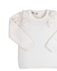 Emc - Girls' Knit Rosette Pullover Sweater