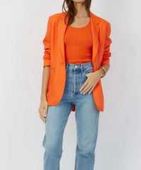 Grey/Ven Riley Single Breasted Blazer in orange crush - women's jacket