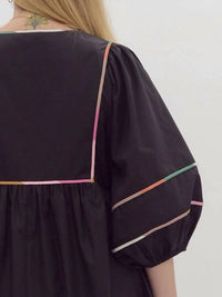 Entro - Multi-color Trim Mini Dress