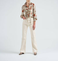 Ulla Johnson - Catroux Silk Long Sleeve Button Front Blouse