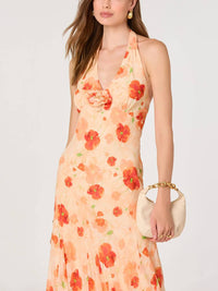 Astr - Yasmeen Chiffon Halter Maxi Dress