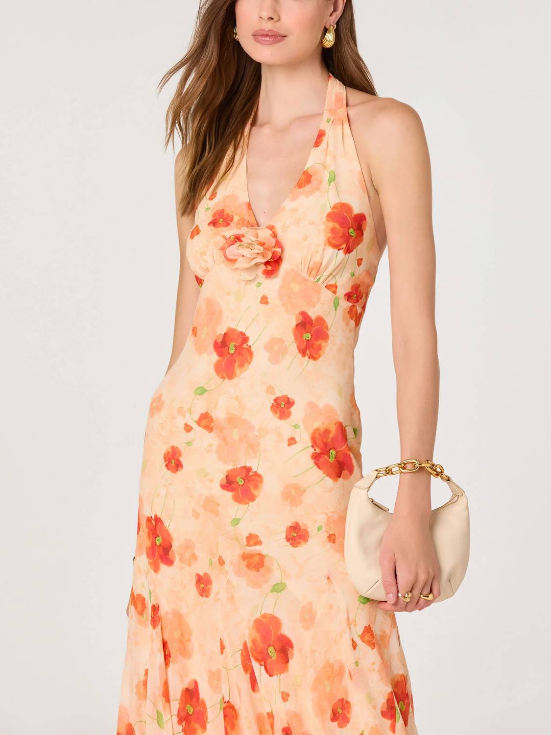 Astr - Yasmeen Chiffon Halter Maxi Dress