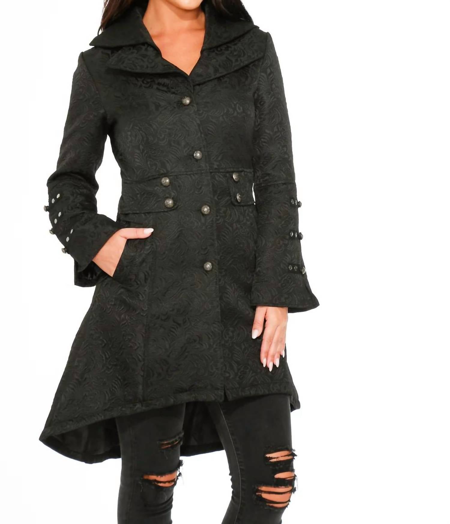 Orchid Bloom - Brocade Hilo Coat With Linen