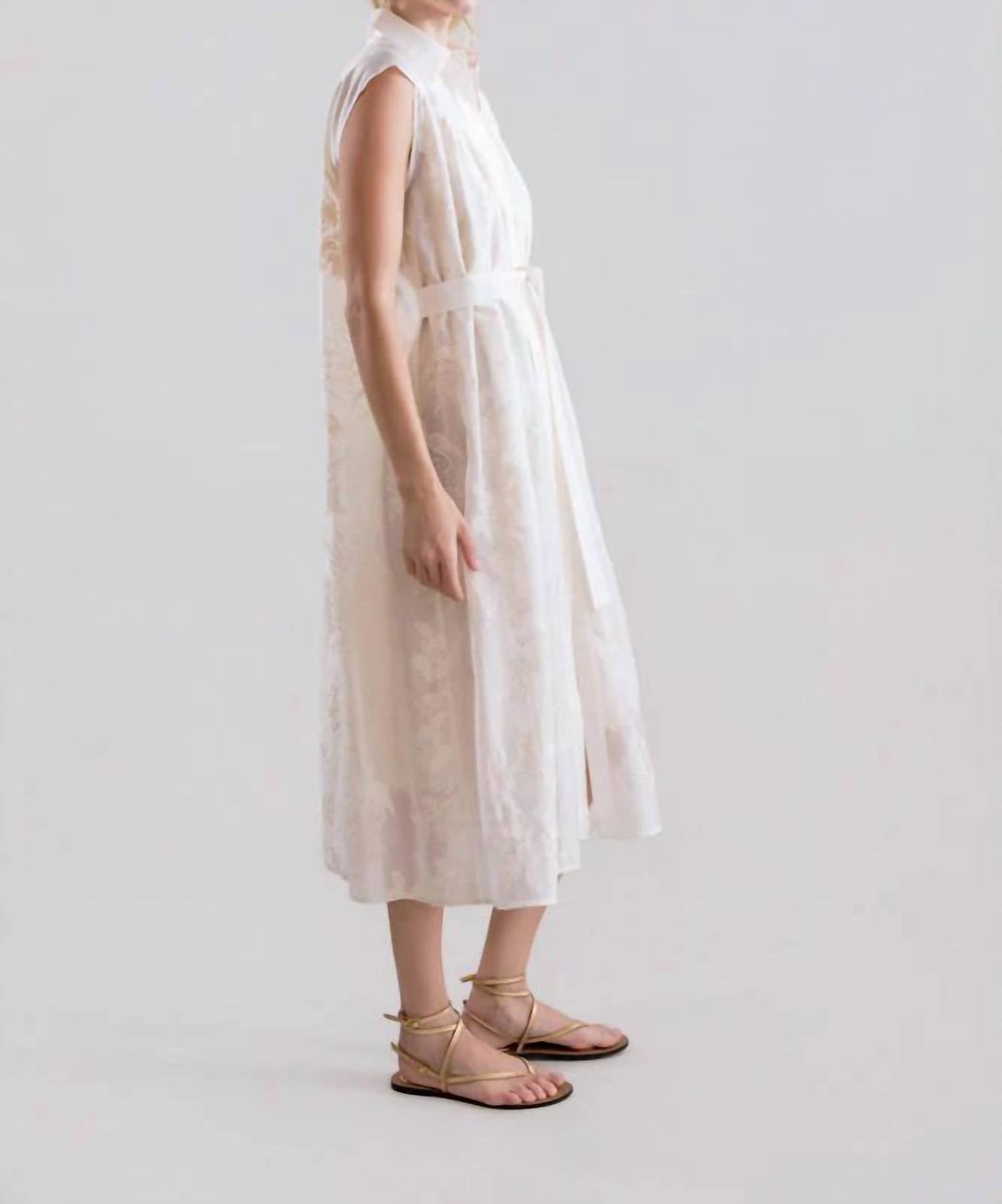 Psophia - Ethereal Botanical Tencel Shirt-Inspired Dress