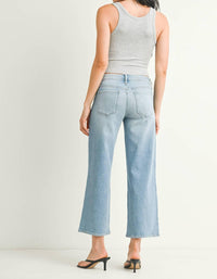 Just Black Denim - Eliza Mid Rise Slim Wide Leg Jeans