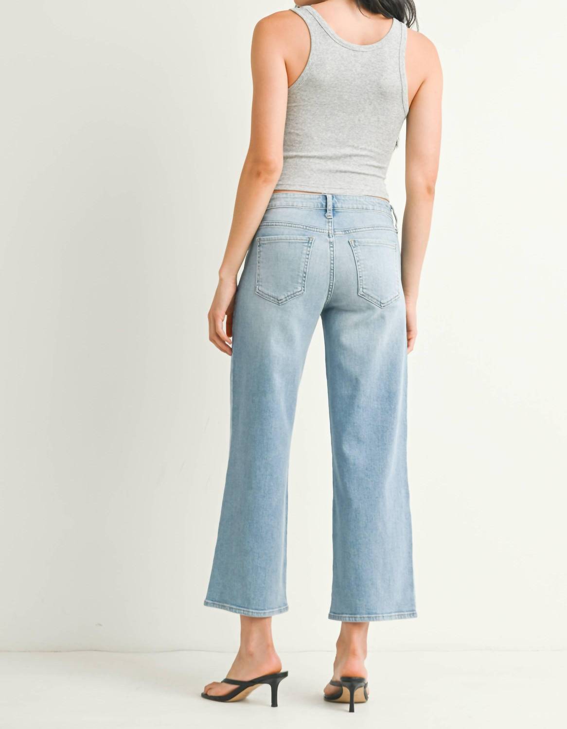 Just Black Denim - Eliza Mid Rise Slim Wide Leg Jeans