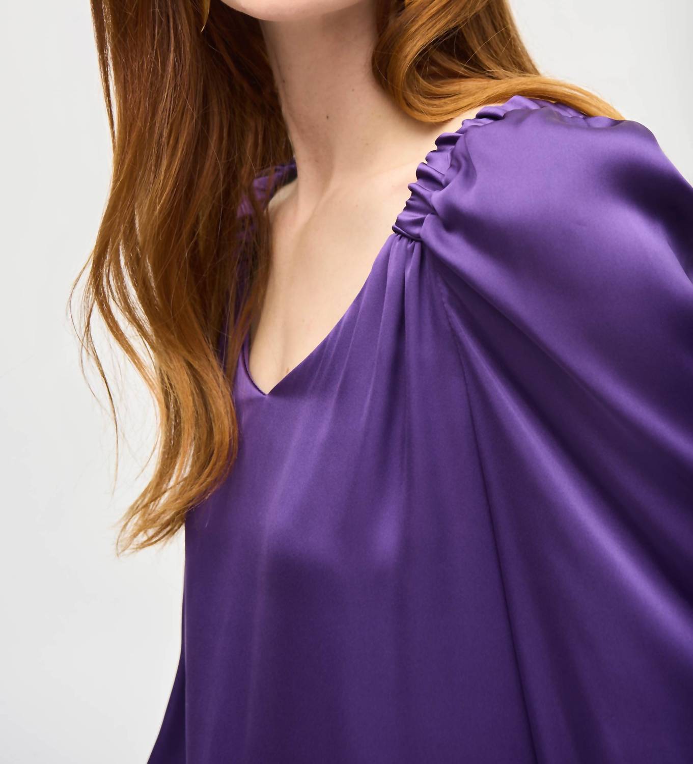 Joseph Ribkoff - Scoop V-neck Long Sleeve Blouse