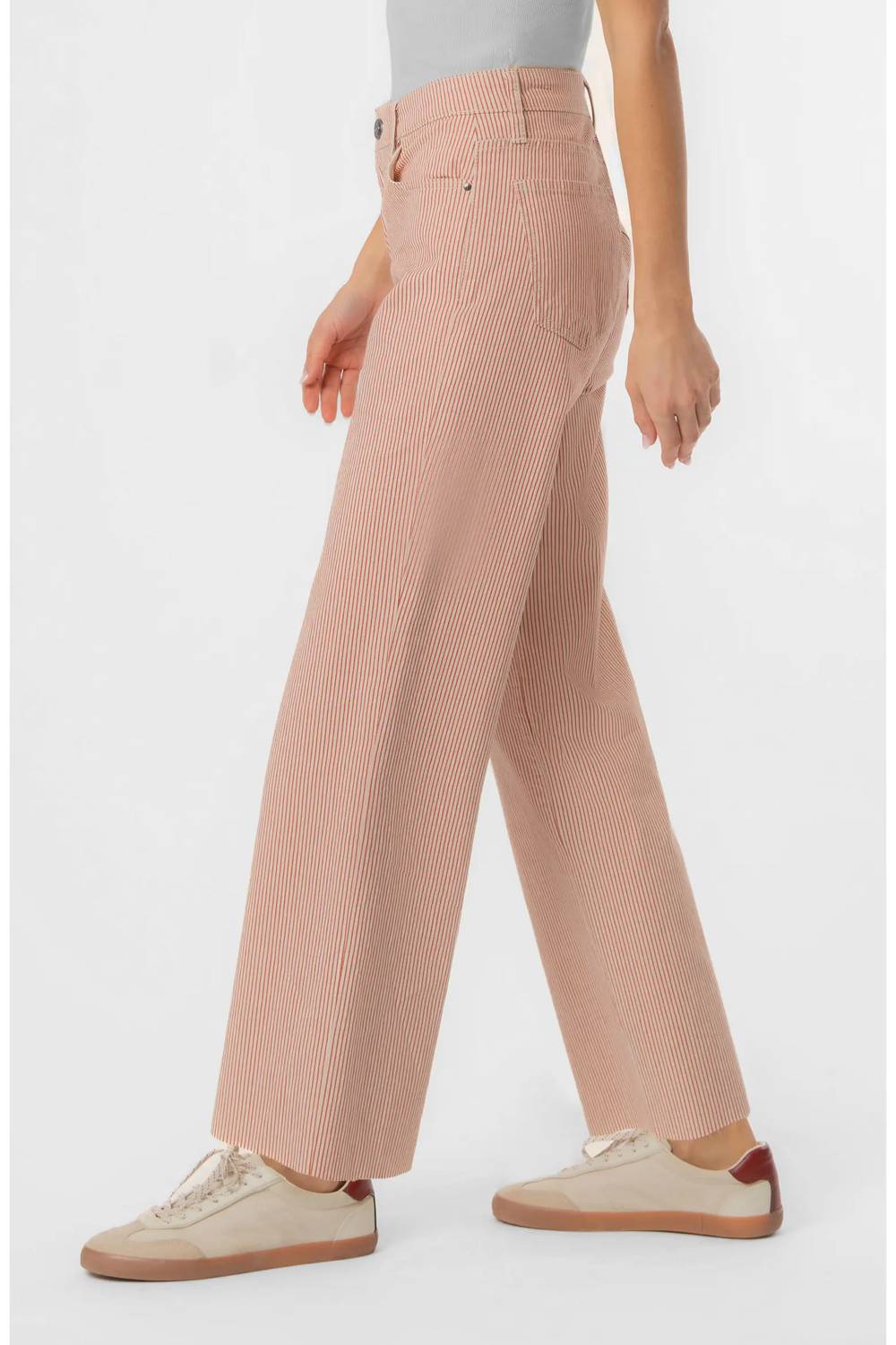 Kut From The Kloth - Striped Charlotte High Rise Wide Leg Pants