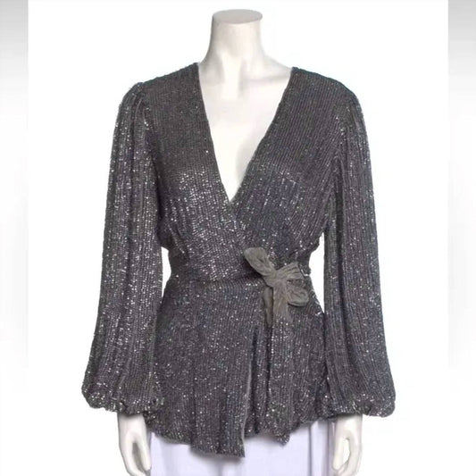 Retrofete - Women's Sequin Wrap Top